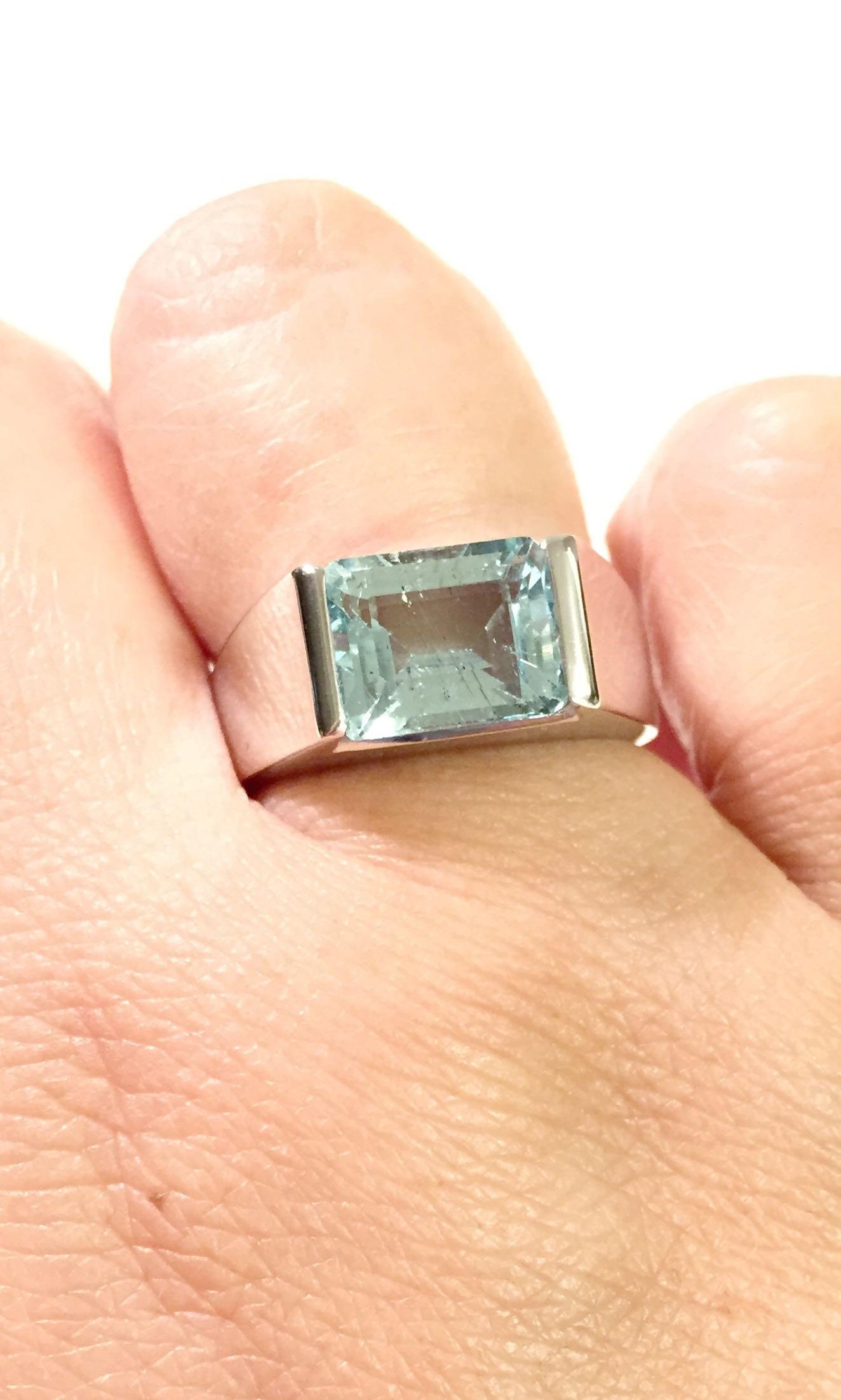 Genuine Aquamarine Ring