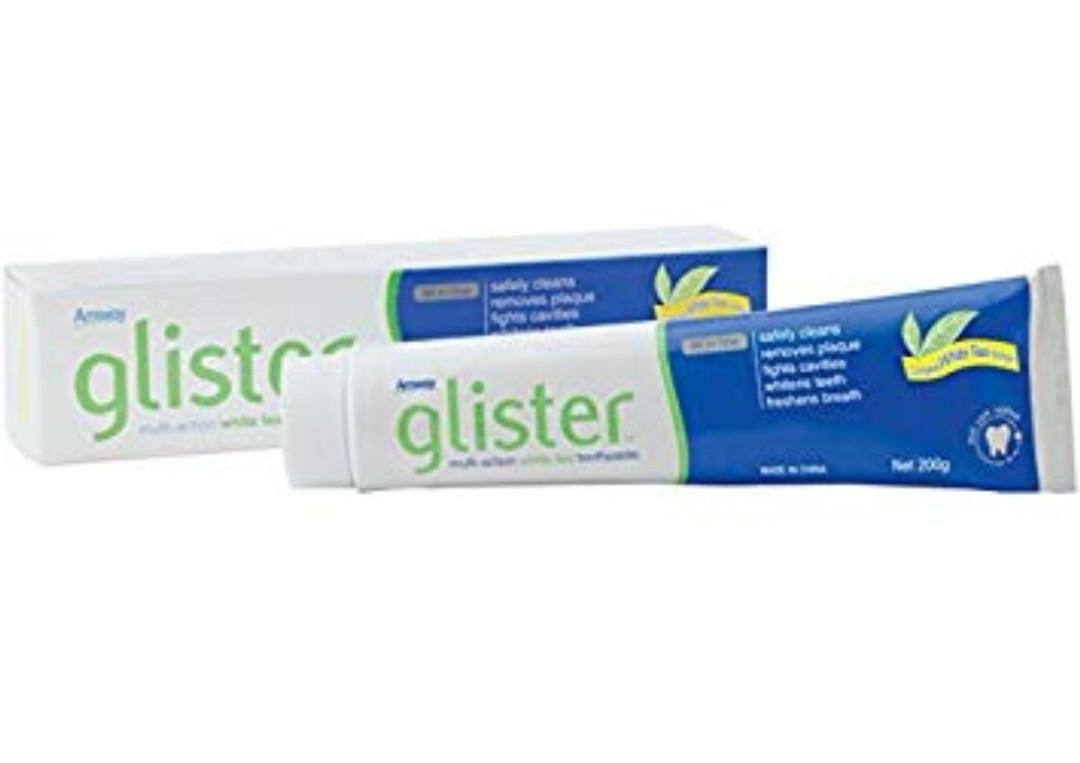 Glister Multi-action White Tea Toothpaste,200g (Category: Oral Care) located in Singapore. Submitted by bigsaleee (Listing ID 215862912, Image 1). Description: White tea Each $12 Original $10.