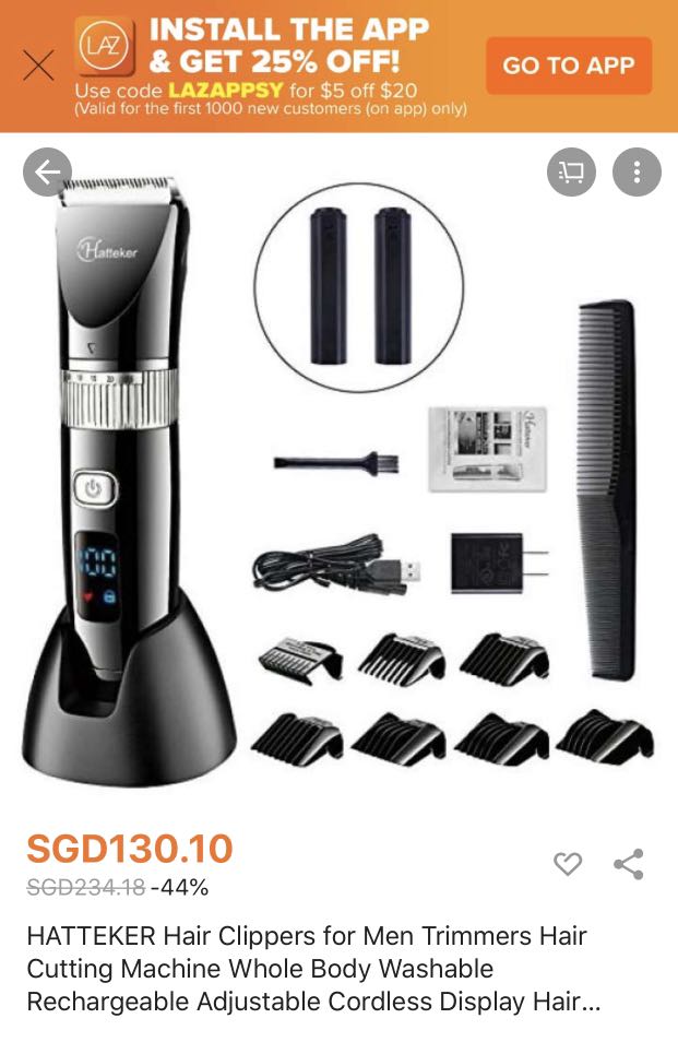 hatteker rechargeable hair clipper