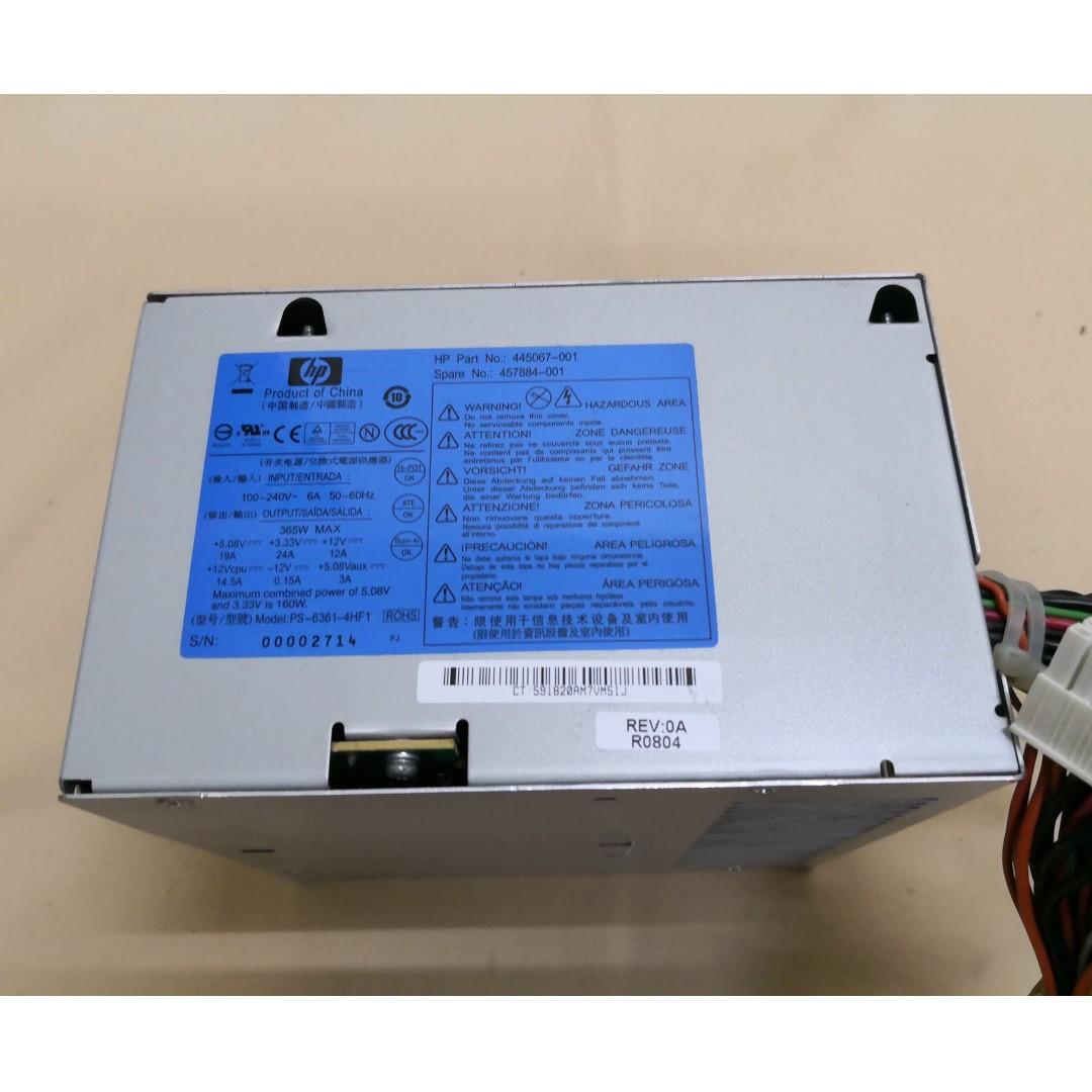 Hp 365w Power Supply Psu Ps 6361 4hf1 Compatible Hp Proliant Ml110 G5 Electronics Computer Parts Accessories On Carousell