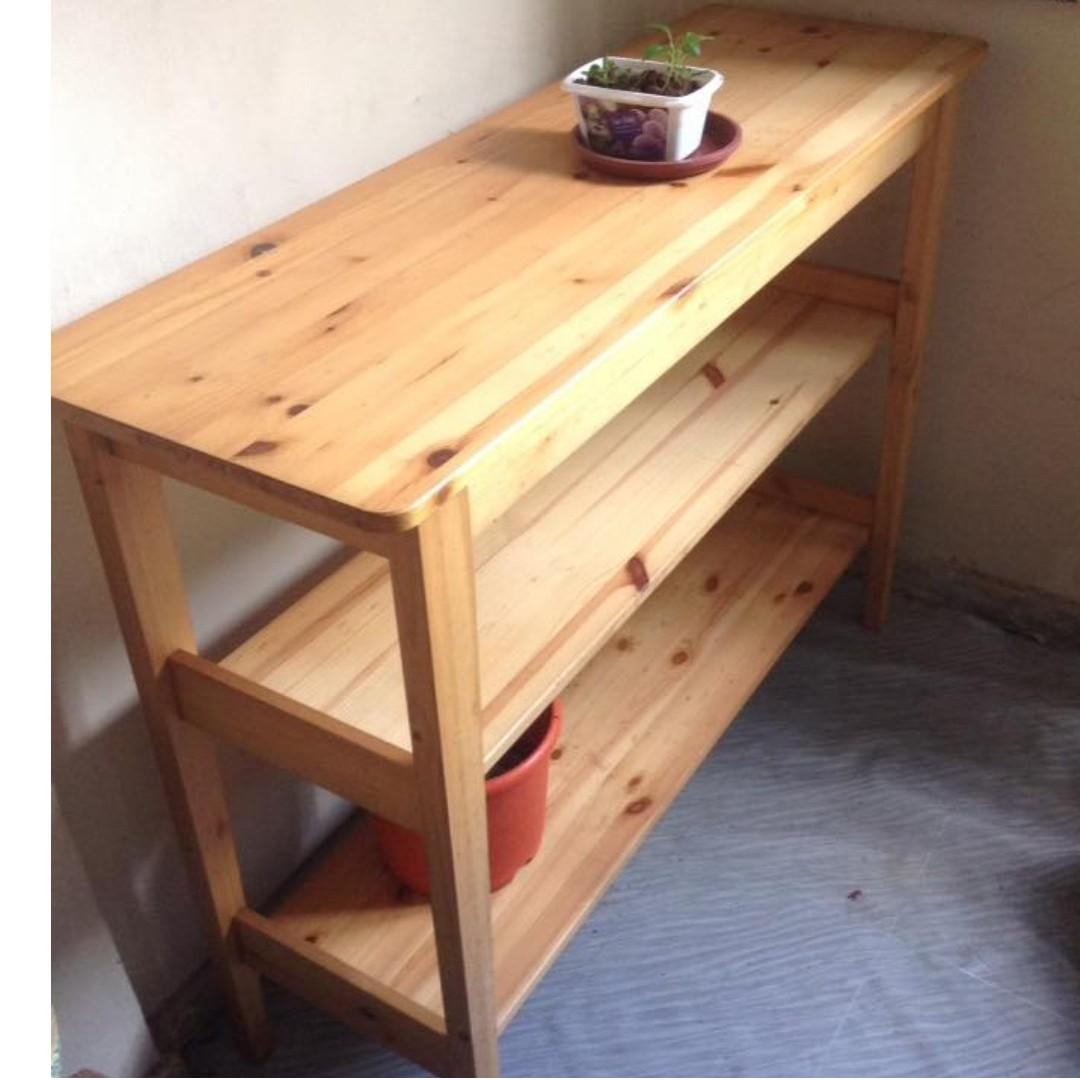 Sold Ikea Svalbo Shelving Console Table Furniture Shelves Drawers On Carousell