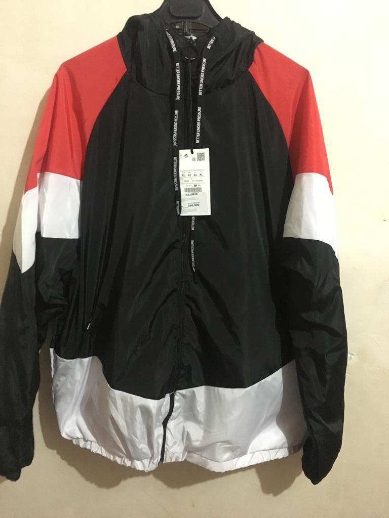 Jaket pull discount and bear original