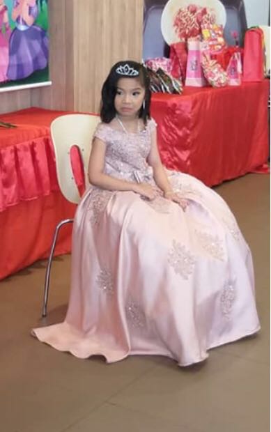 elegant gown for 7th birthday