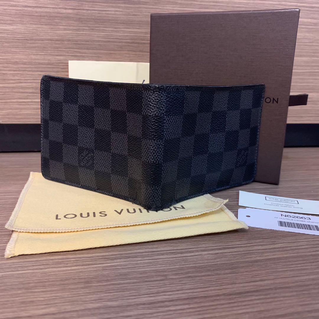 Louis Vuitton Damier Long Gm Graphite Double Snap Wallet LV-W0930P