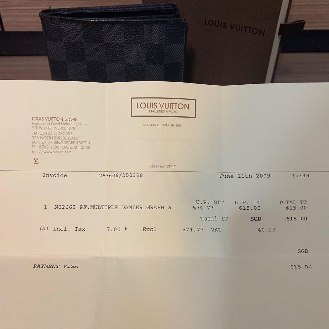 Buy Louis Vuitton Damier Graphite Canvas Multiple Wallet N63260 Online at  desertcartINDIA