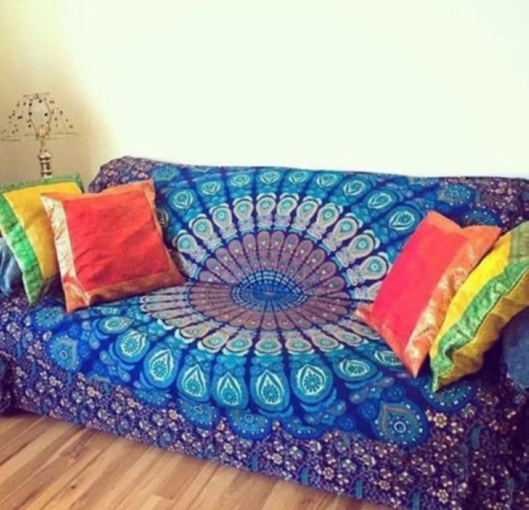 Mandala Hippie Tapestry Wall Hanging Yoga Mat Furniture Home