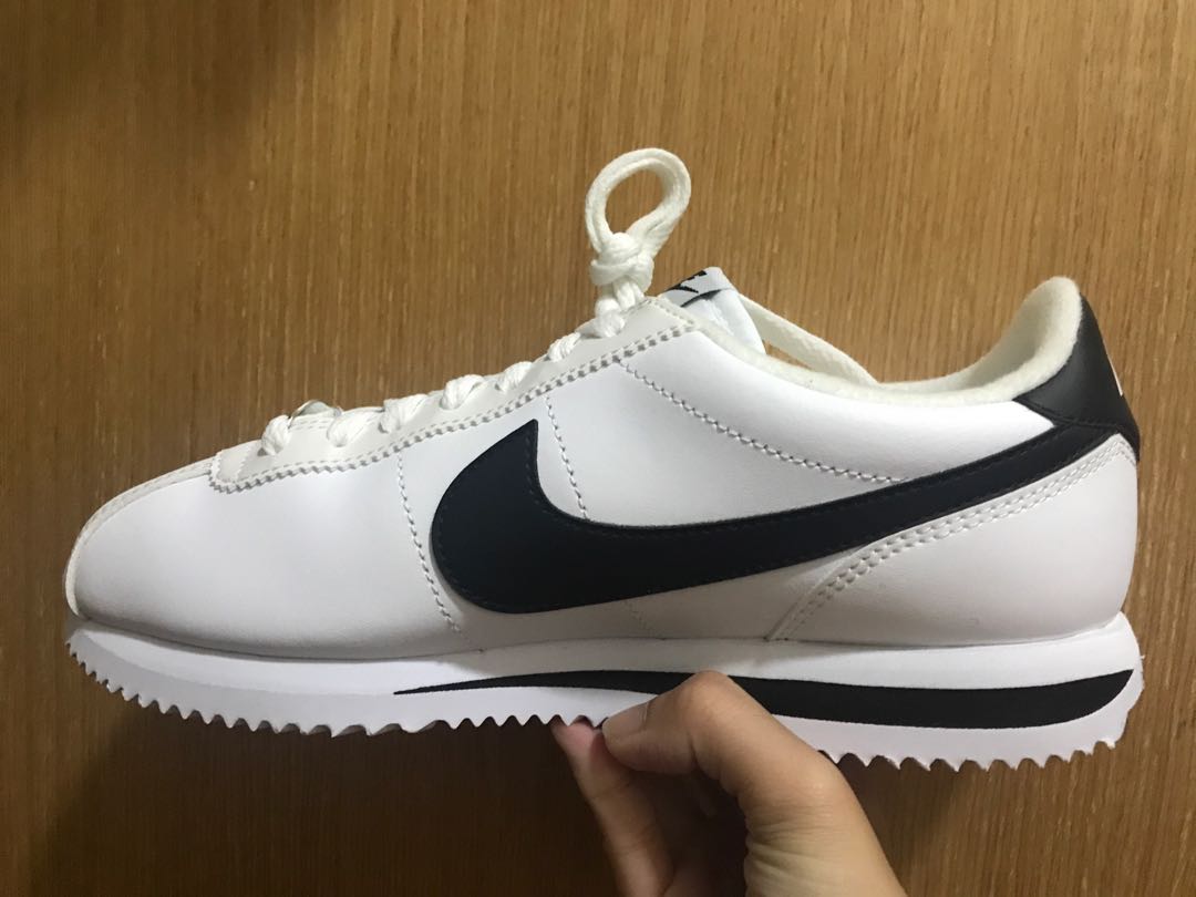 nike cortez basic leather white