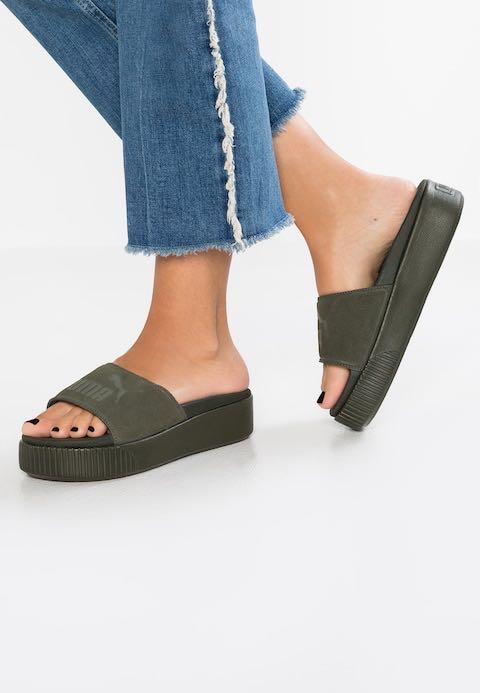 PUMA Bold ED Platform Slides Forest Night Eu 38 Women s