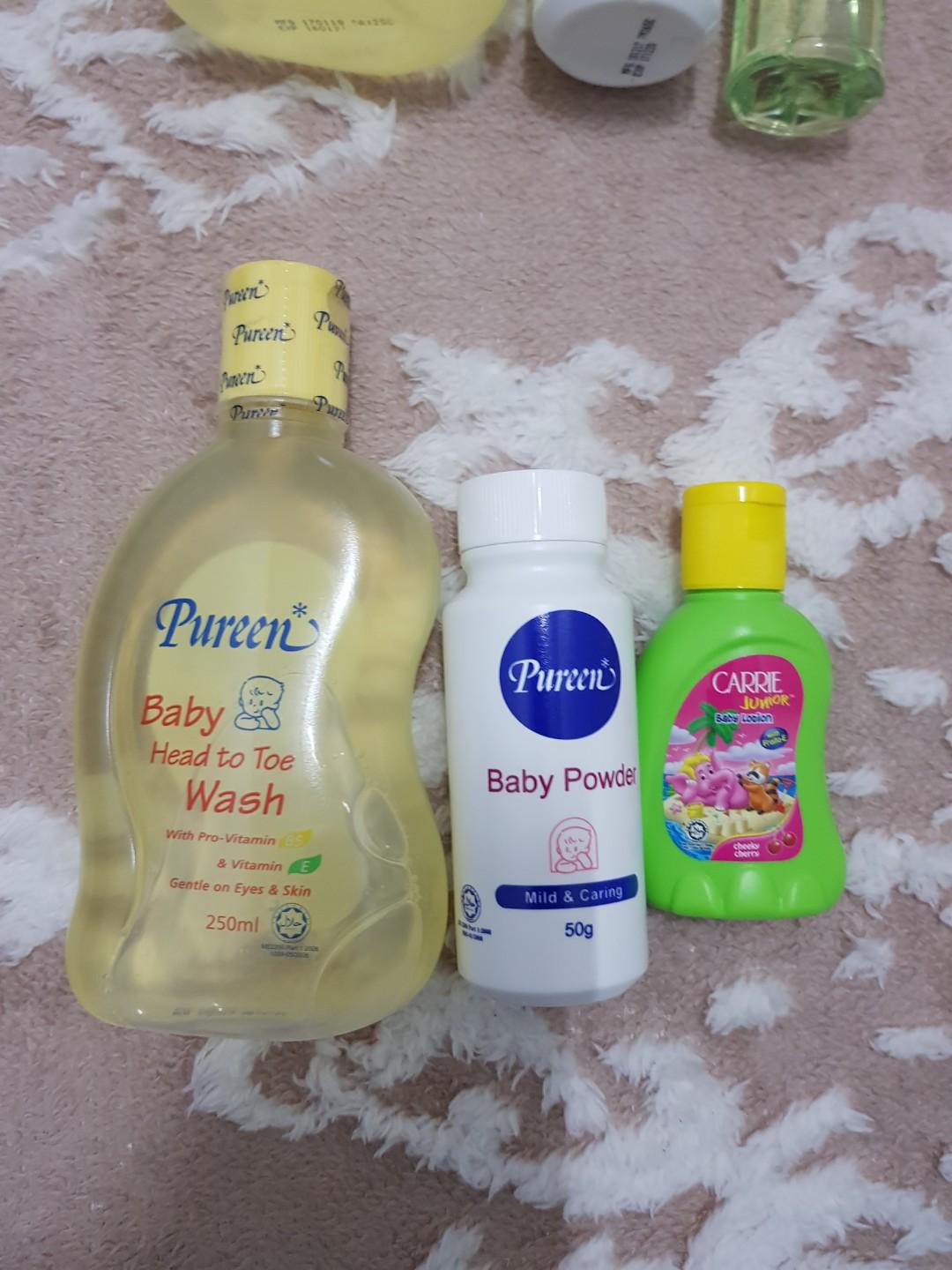 Pureen Body Wash, Baby Powder, Carrie Junior Body Lotion, Babies & Kids