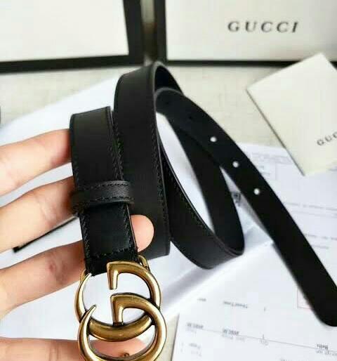 Ready Gucci Belt Black lebar 2Cm 