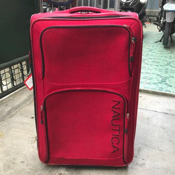 nautica red suitcase