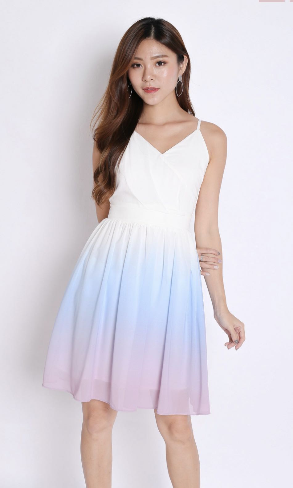 pastel blue skater dress