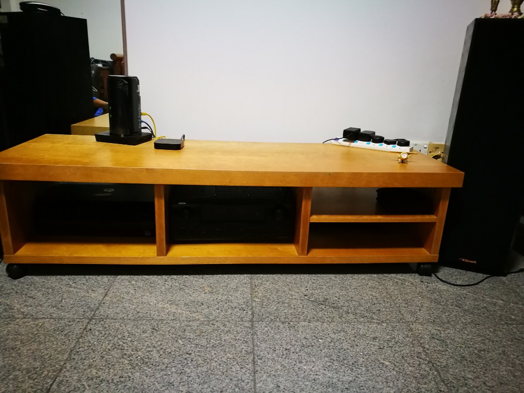 TV console with castors, Furniture & Home Living, Furniture, TV