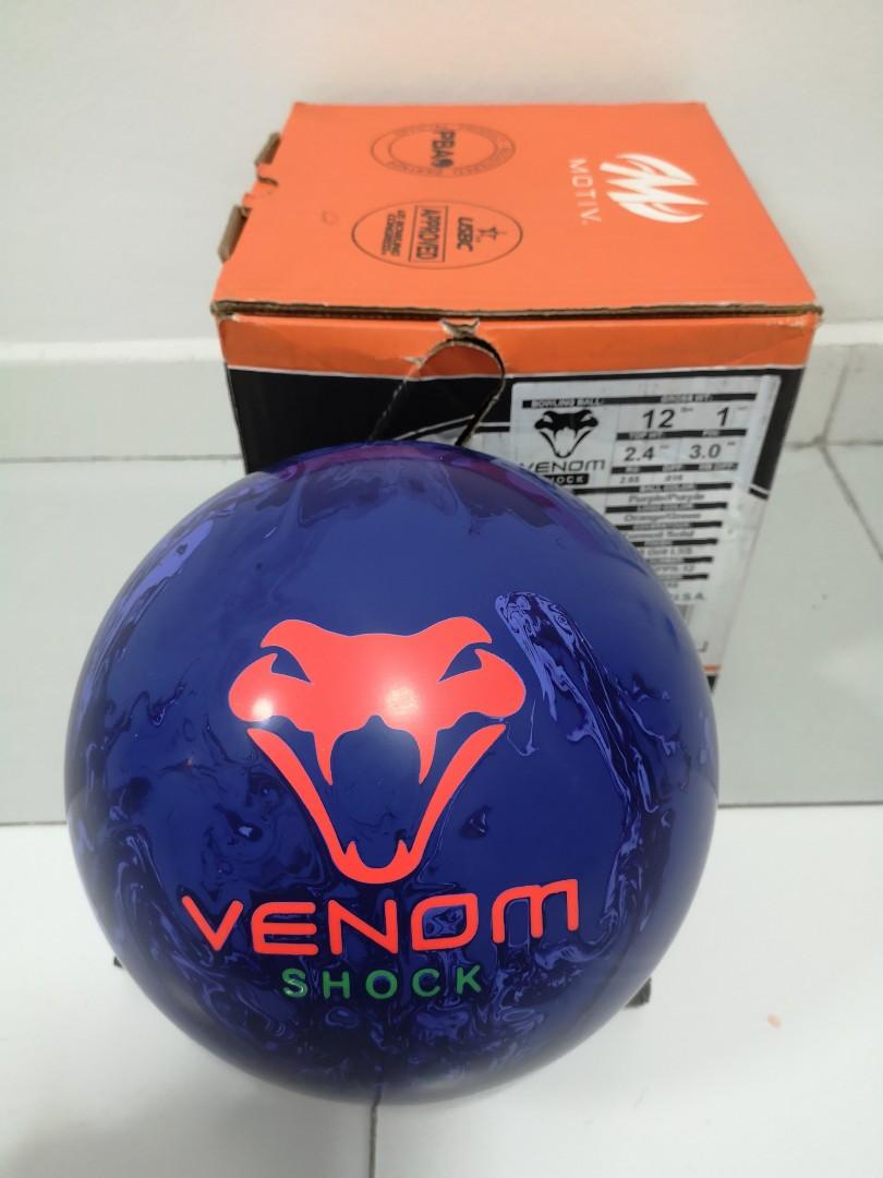 Undrilled 12lbs Motiv Venom Shock Bowling Ball, Sports Equipment 