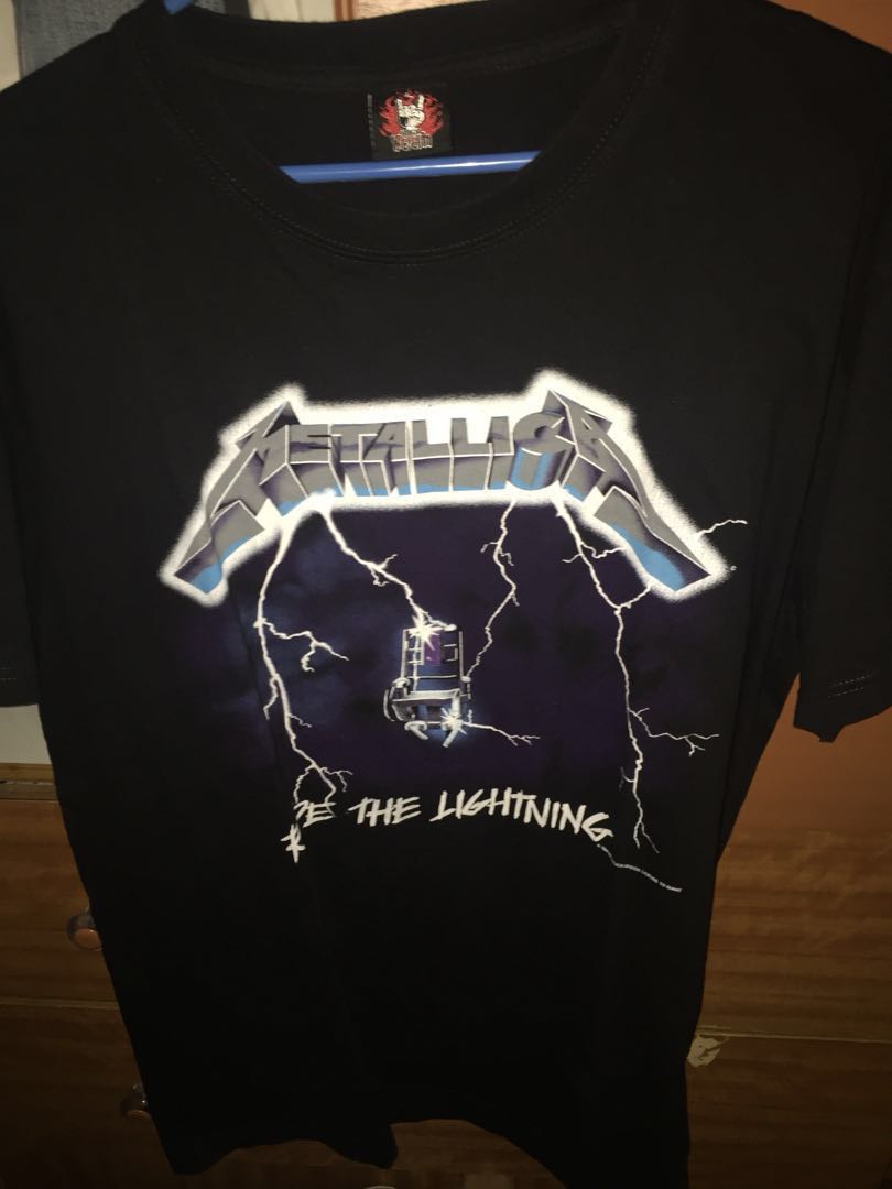 vintage metallica ride the lightning shirt
