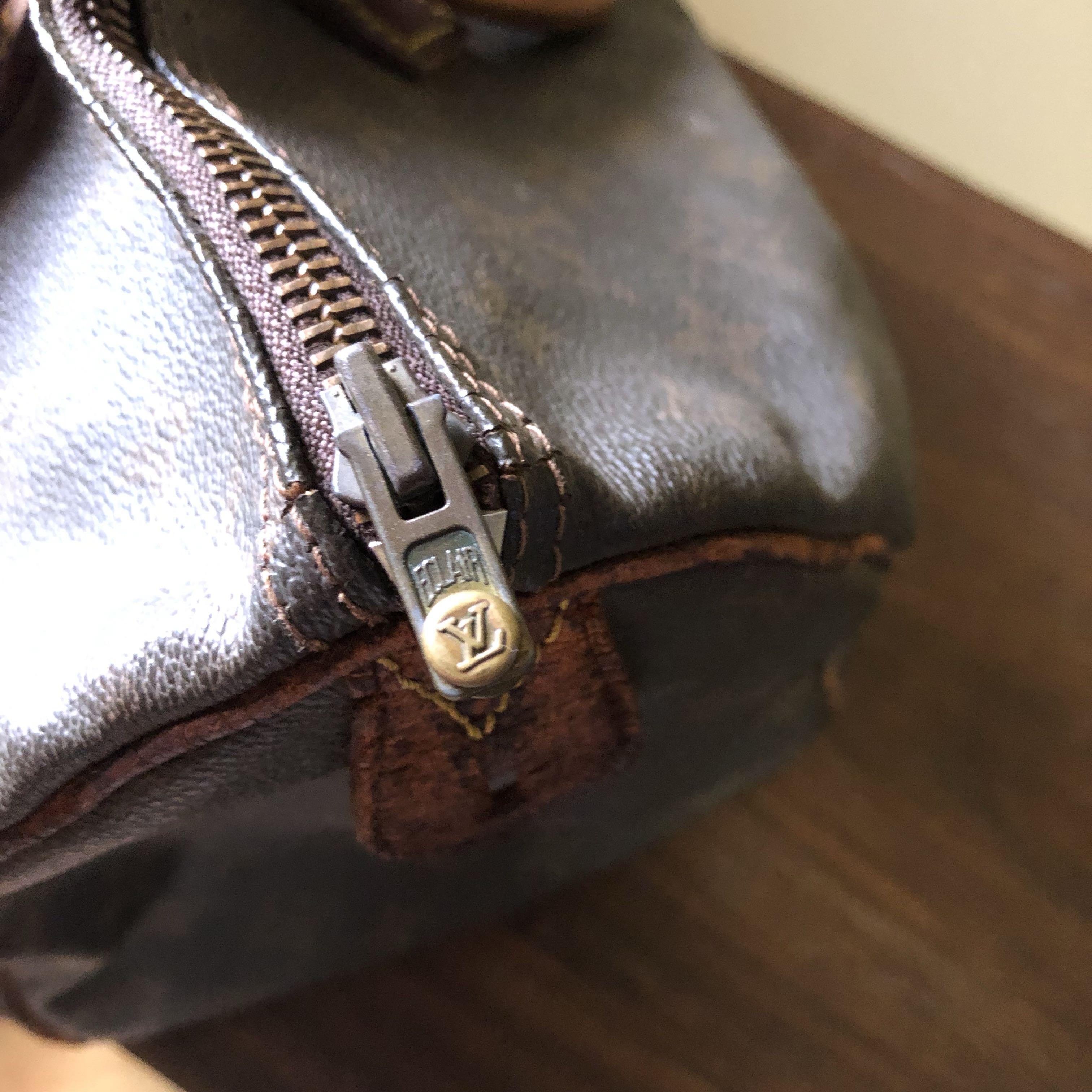Used Louis Vuitton Handbag/83 Made/Eclair Zipper/Vintage/Pvc/Brw
