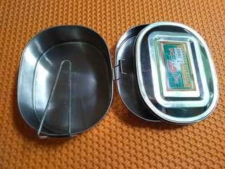 Kotak makan stainless 2 susun