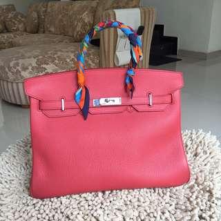 Like new Hermes Birkin 30 Orange togo palladium hardware KW Super Dijual Rugi