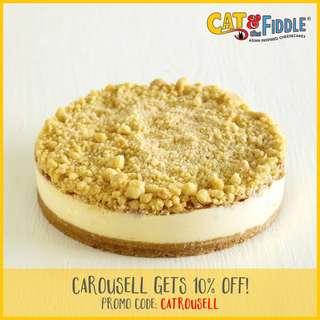 Apple Crumble Cheesecake by Cat & the Fiddle - Perfect for Birthdays!
