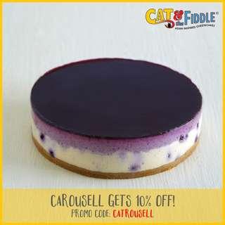 Juicy Blueberry Cheesecake by Cat & the Fiddle - Perfect for Birthdays!