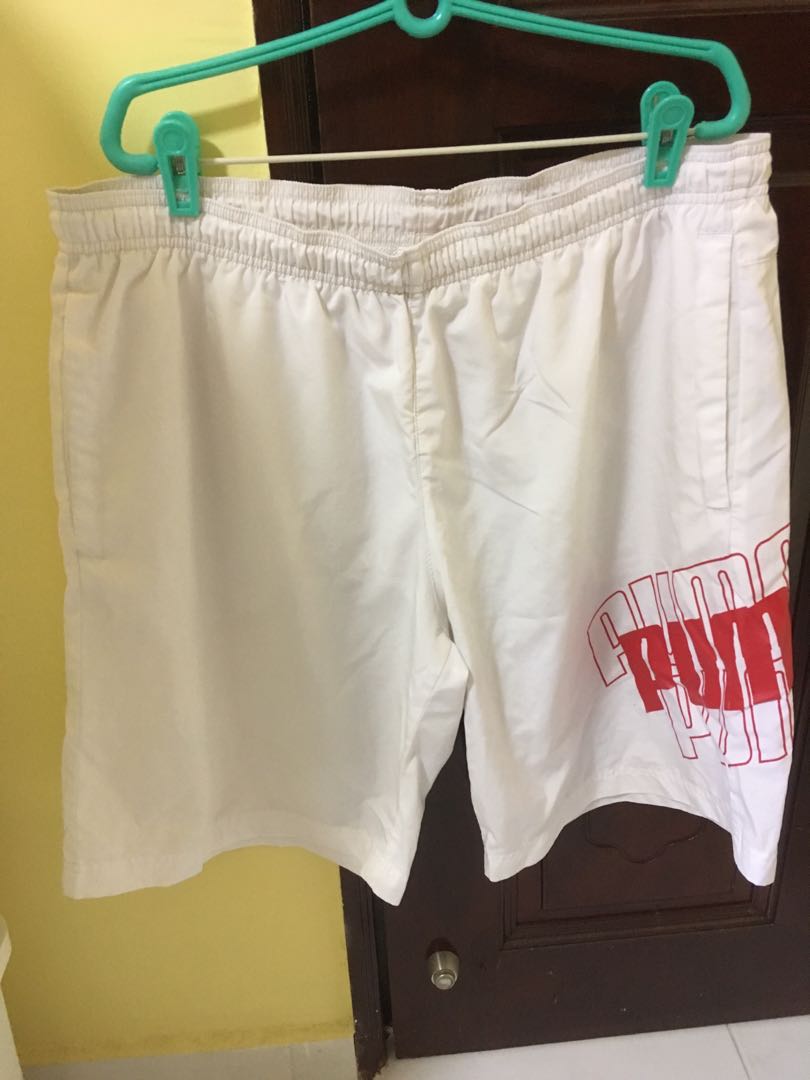 AUTHENTIC Puma Shorts w pockets WHITE 