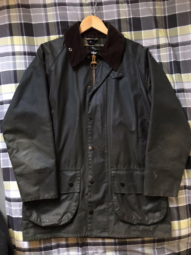 Barbour Beaufort Wax Jacket 上蠟外套油布外套綠尺寸c38 M號英國製 他的時尚 外套在旋轉拍賣