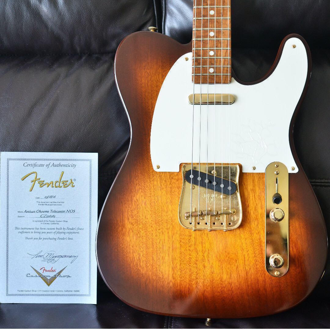 Big Sale 2016 Limited Fender Custom Shop Artisan Okoume Telecaster 20 Off 興趣及遊戲 音樂樂器 配件 樂器 Carousell