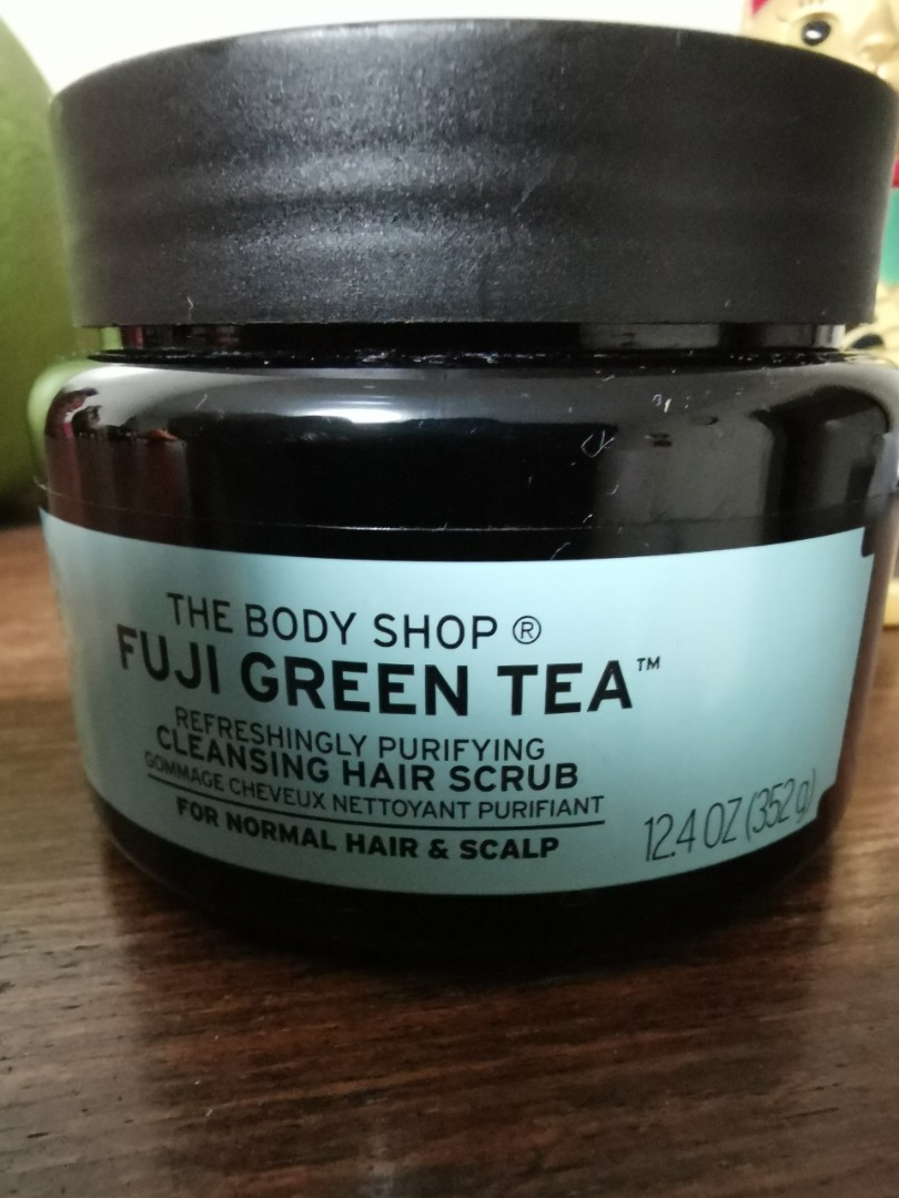 Body Shop Fuji Green Tea Cleansing Hair Scrub, Beauty & Personal Care, Hair  on Carousell
