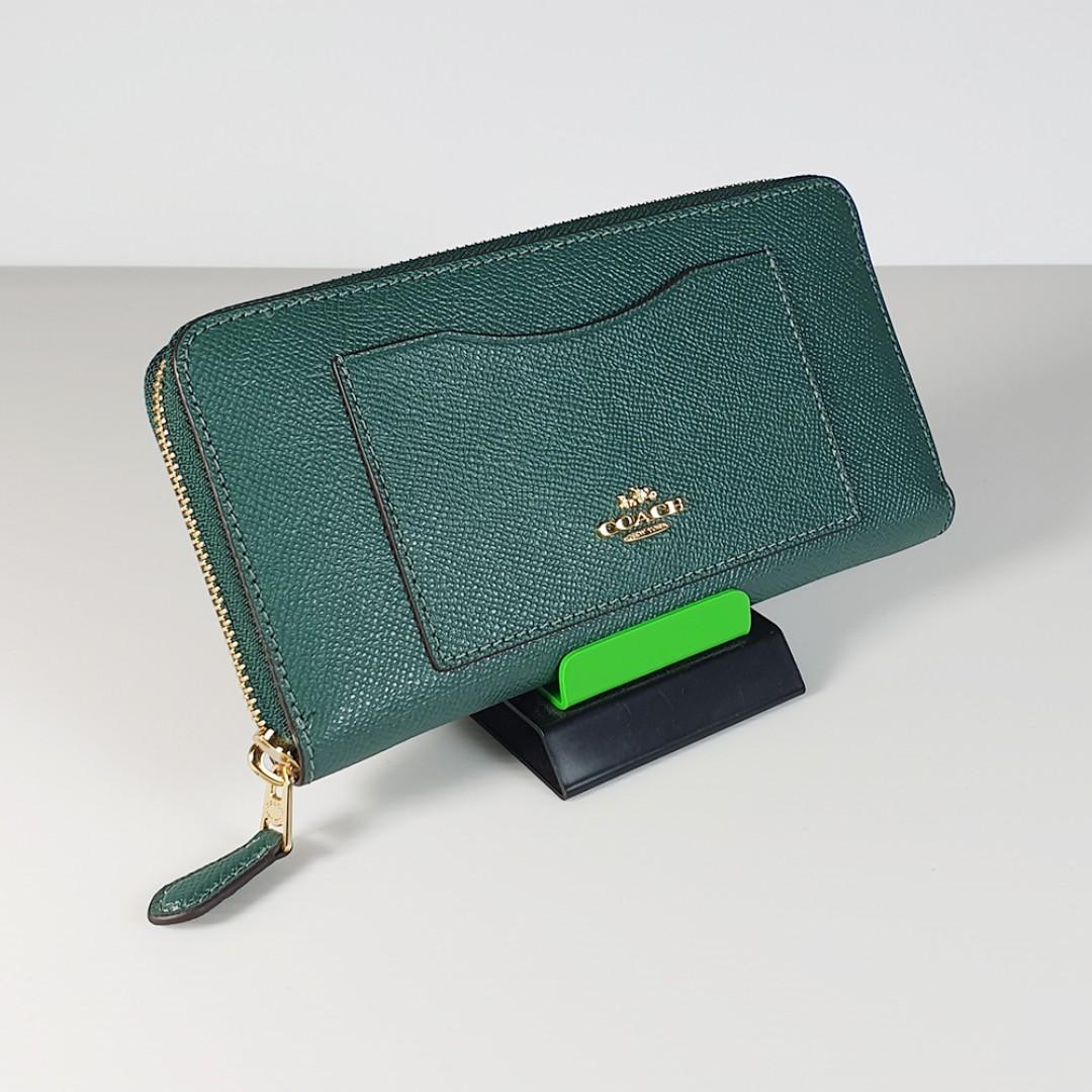 Dark turquoise coach wallet hotsell