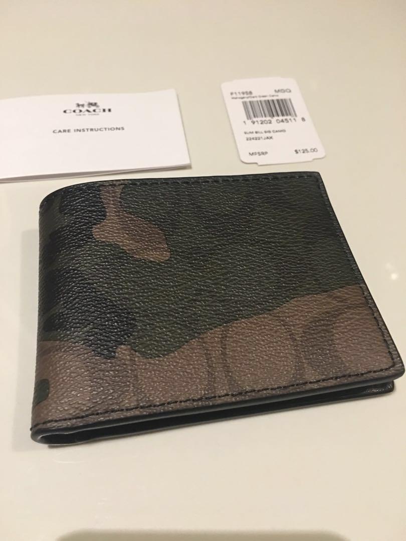 Camo 2025 coach wallet