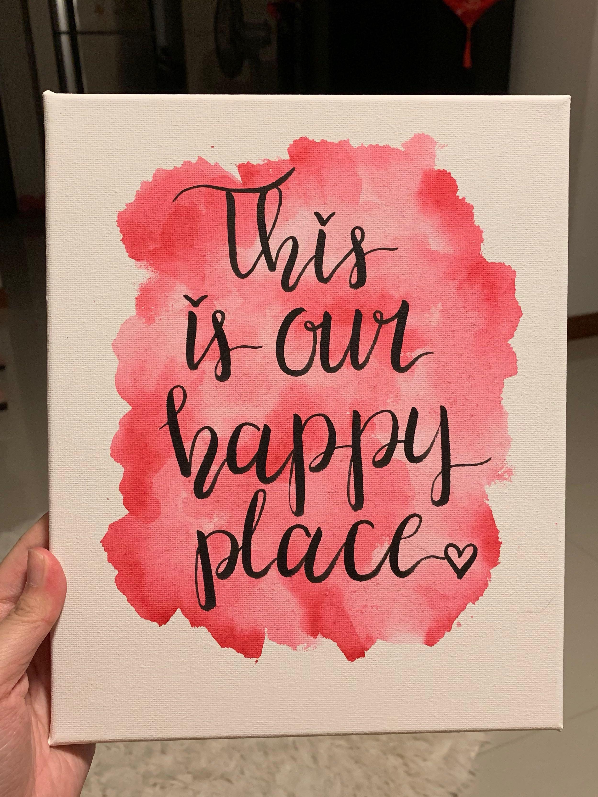 custom calligraphy canvas, Hobbies & Toys, Stationery & Craft, Art ...