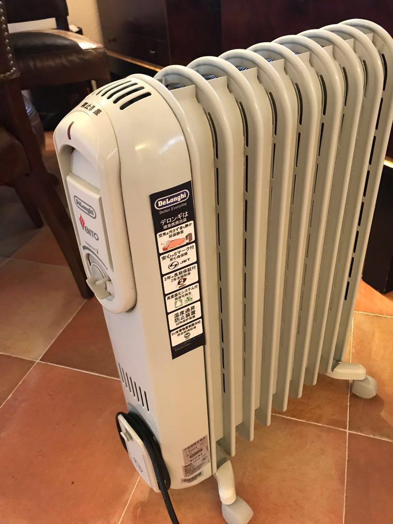 De Longhi Vento Electric Oil Filled Radiator Heater 1 5 Kw Grey
