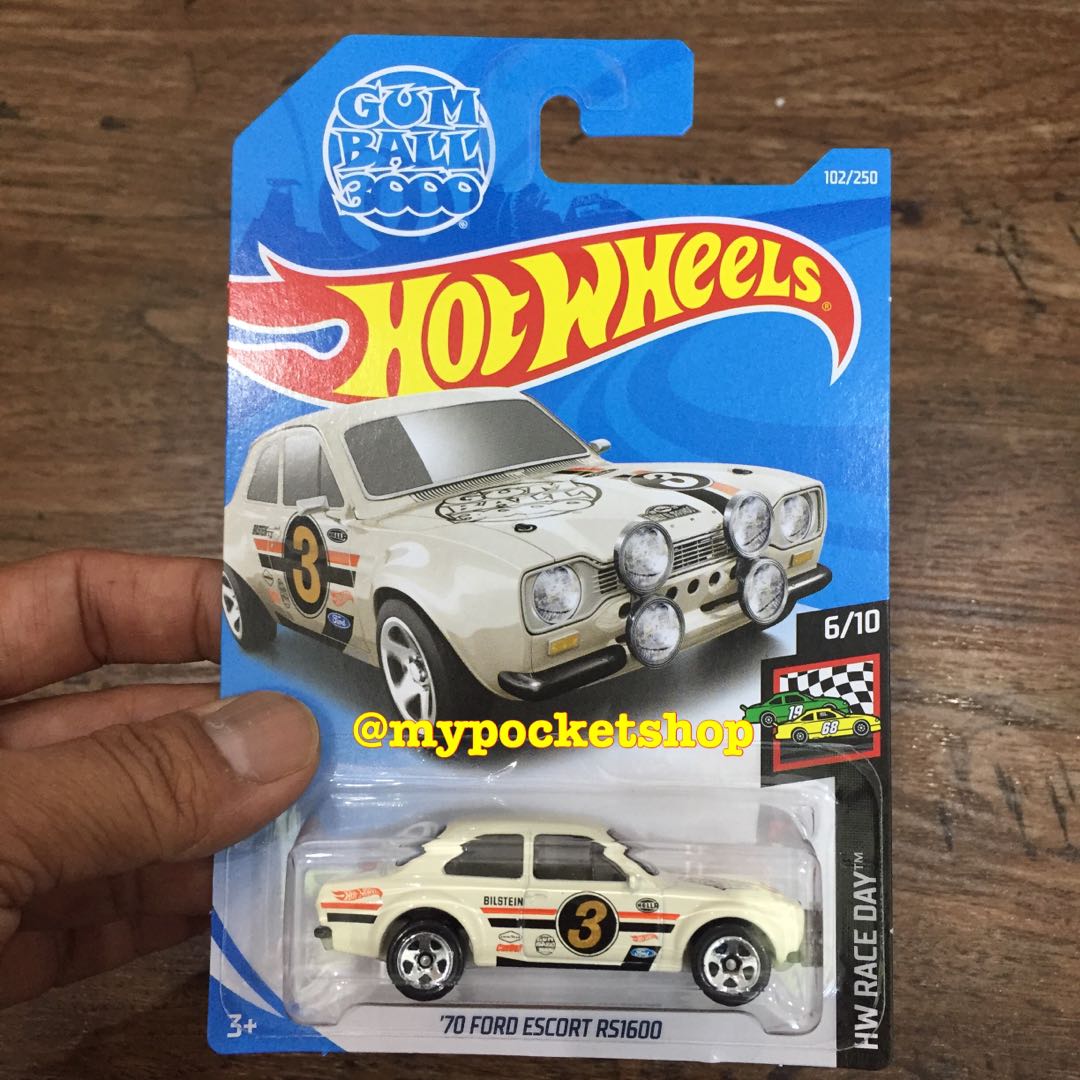 hot wheels 70 ford escort rs1600 gumball