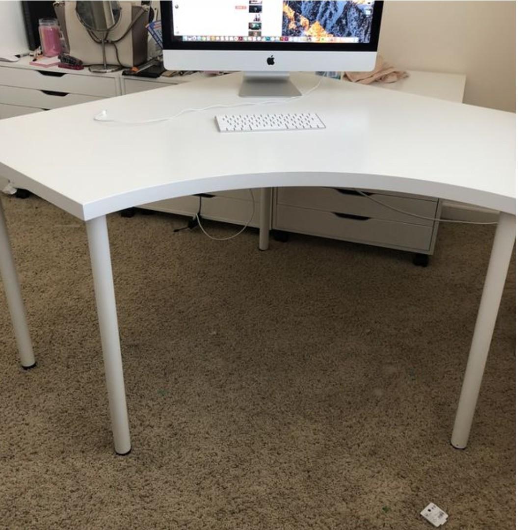 Ikea linnmon curved desk outlet