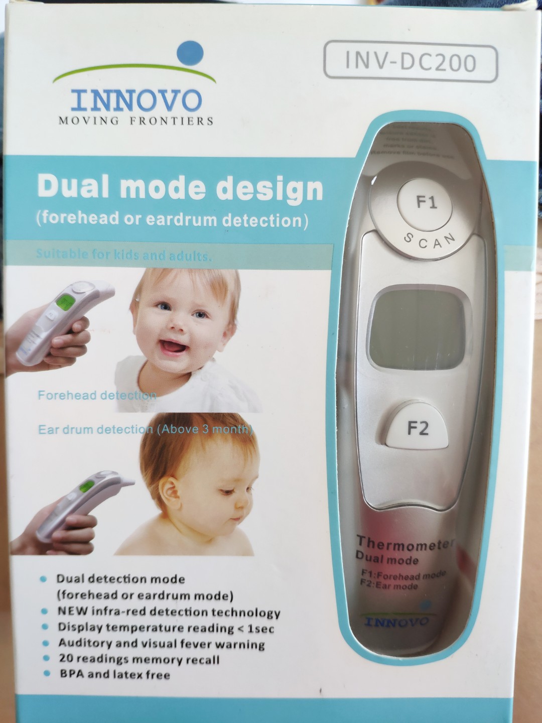 Innovo forehead and ear thermometer on sale