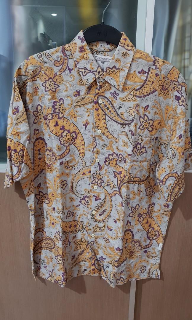 Kemeja Batik Nail Fesyen Pria Pakaian Atasan Di Carousell