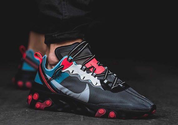 Nike React Element 87 Solar Red Blue 