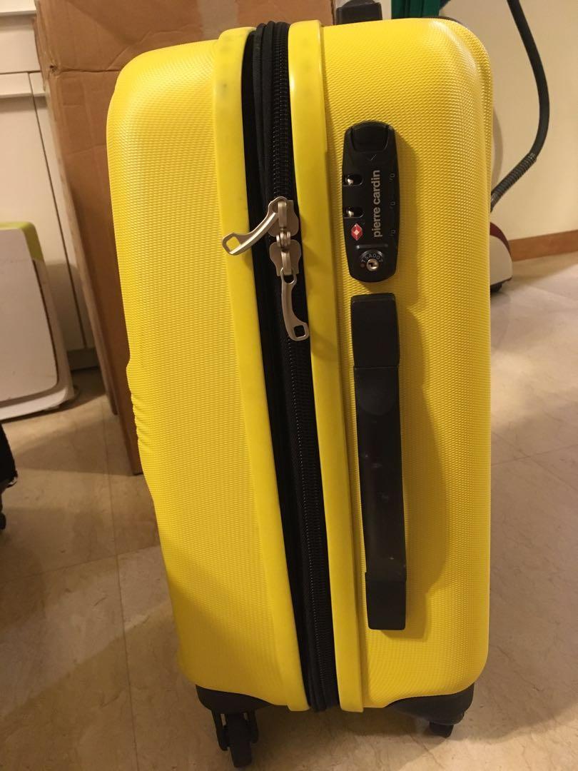 Pierre Cardin Hard Case Cabin Luggage TSA 20 inch Yellow, Hobbies