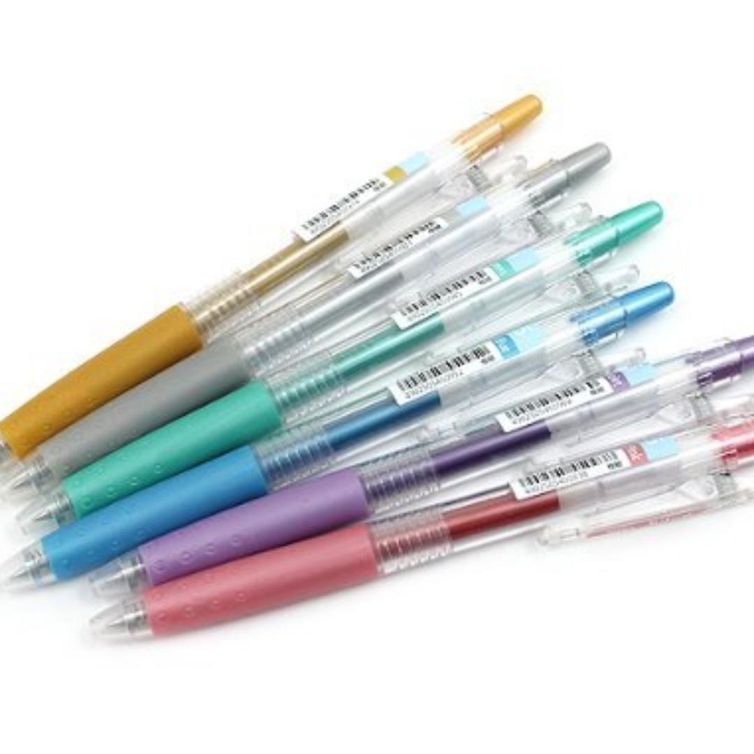 Pilot Juice [PASTEL SET or METALLIC SET] (Category: Stationery & School Supplies) located in Pasay City. Submitted by stuffz.ph (Listing ID 215991168, Image 2). Description: Tip available is 0.5mm. Pastel set contains 6 colors: White, Pastel Yellow, Pastel Green, Pastel Blue, Pastel Violet, and Pastel Pink. Metallic set contains 6 colors: Gold, Silver, Metallic Green, Metallic Blue, Metallic Violet, and Metallic Pink. Juice up your notes with Pil