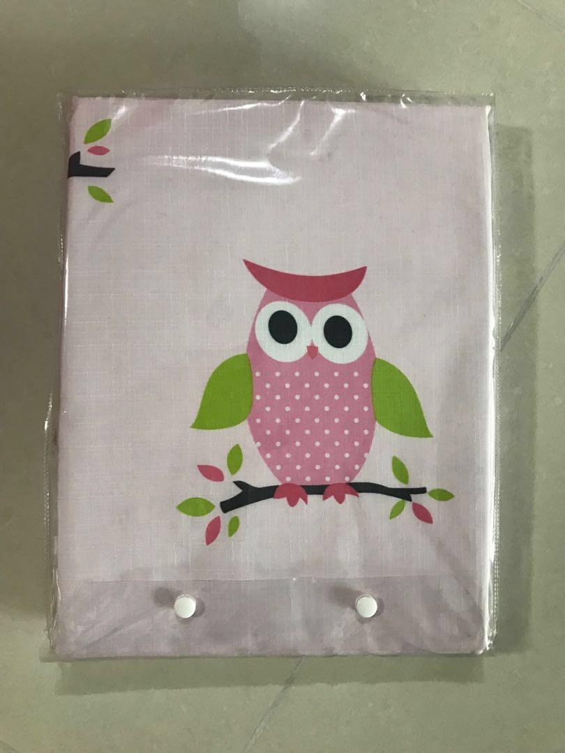 Pink Owl Curtains 160x170cm Half Length 1pc Furniture Home