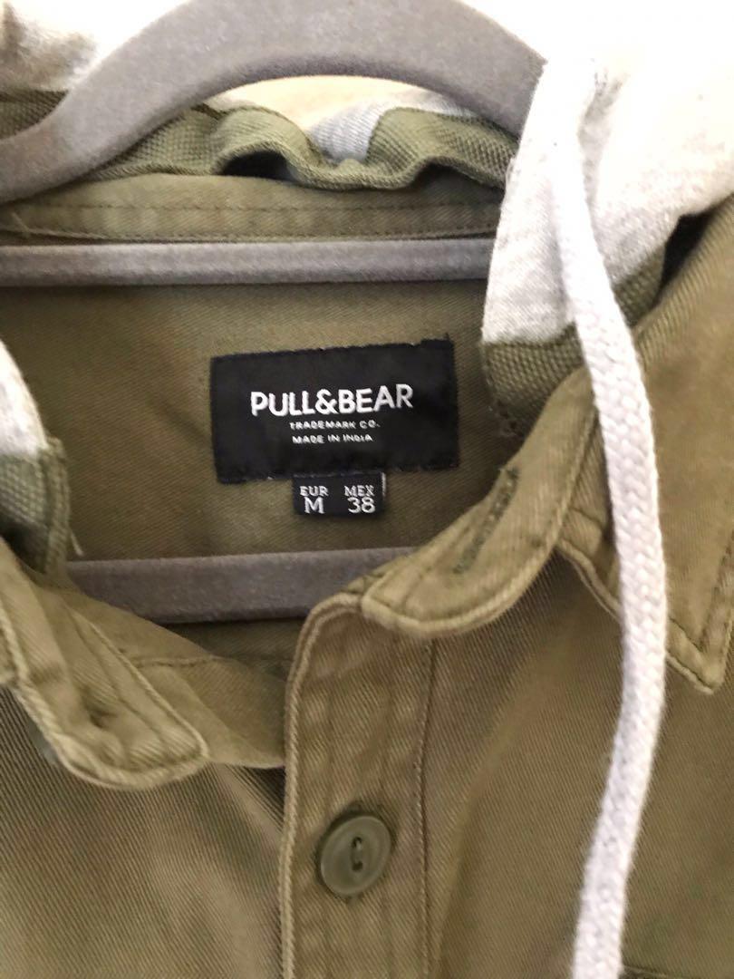 Pull Bear Army Jacket With Detachable Hoodie Fesyen Pria Pakaian Baju Luaran Di Carousell There are 2547 pull and bear for sale on etsy, and they cost $24.99 on. pull bear army jacket with detachable hoodie