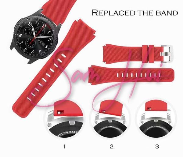 Soft Silicone Man Watch Replacement Bracelet Strap Gear S3