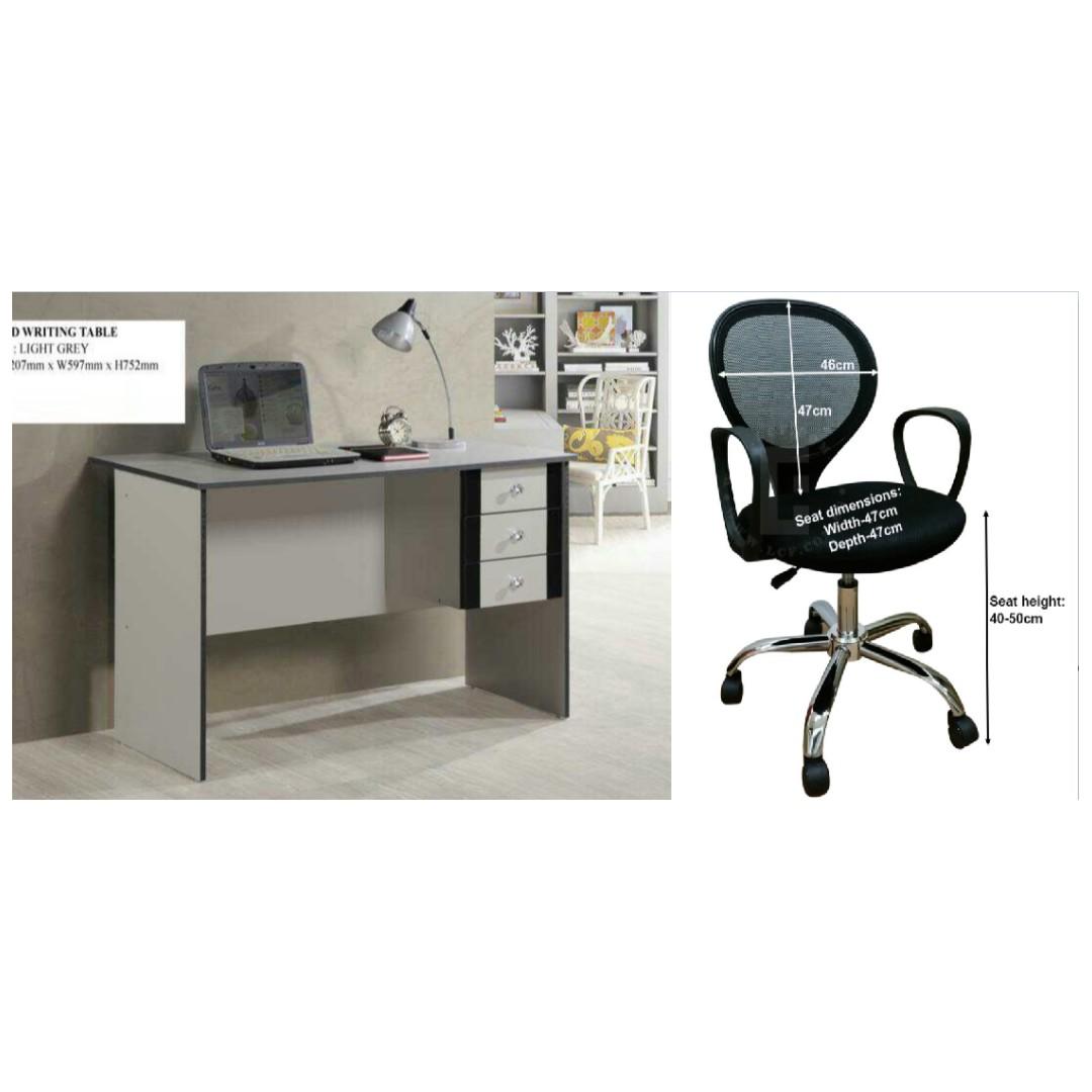 Study Table Table Desk Writing Table Writing Desk Chair Computer Chair Office Chair Furniture Others On Carousell