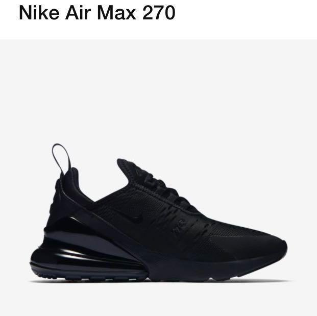 WOMEN NIKE AIR MAX 270 FULL BLACK Women s Fashion Footwear