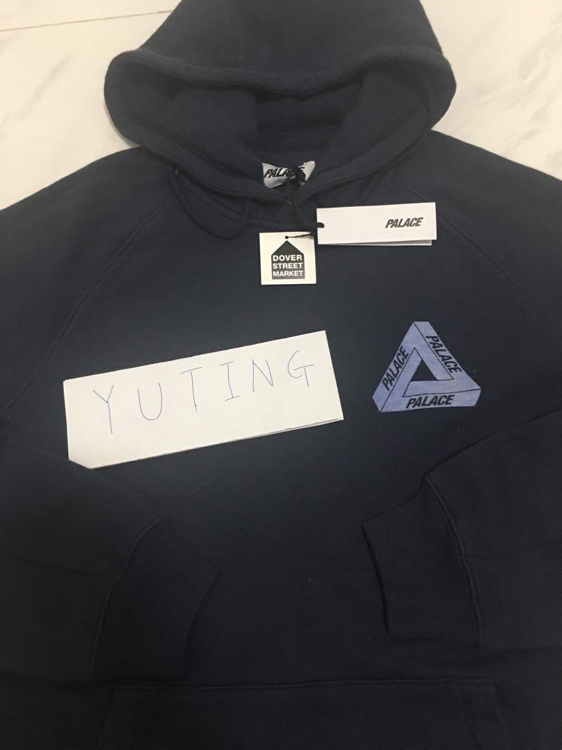 WTS palace slub hoodie Navy Men s Fashion Tops Sets Hoodies