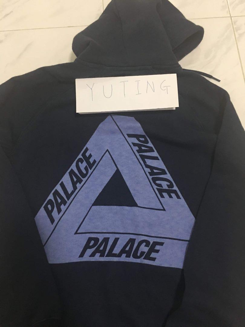 WTS palace slub hoodie Navy Men s Fashion Tops Sets Hoodies