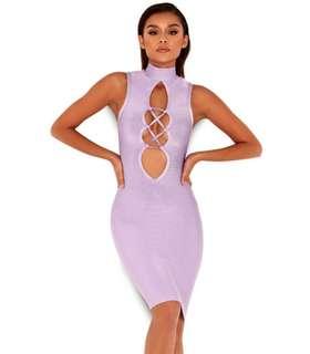 Lilac bandage dress - size small