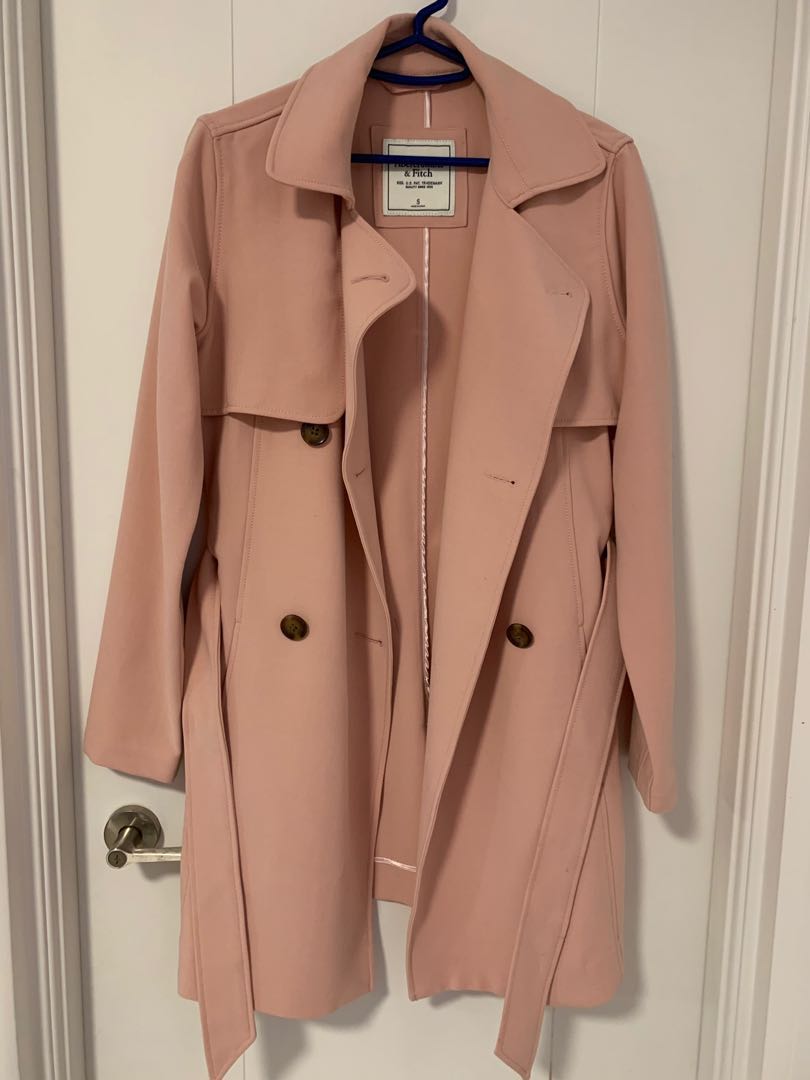 Abercrombie pink deals trench coat