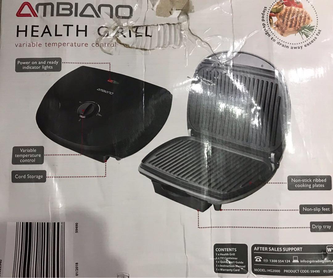 AMBIANO ELECTRIC HEALTH GRILL, TV & Home Appliances, Kitchen Appliances