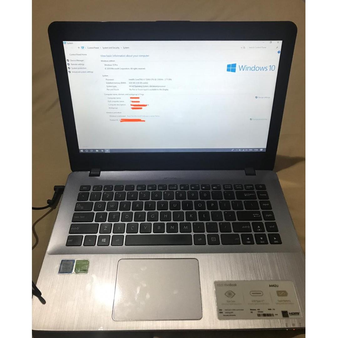 Asus Vivobook A442u I5 7200u Laptop Gaming Murah Elektronik Komputer Laptop Di Carousell